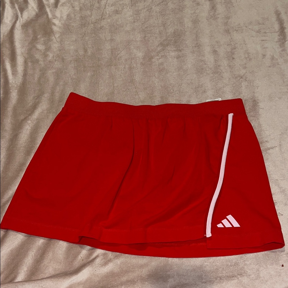 Adidas Red Skort with baby pink Accents